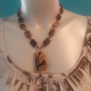 Abstract brown necklace